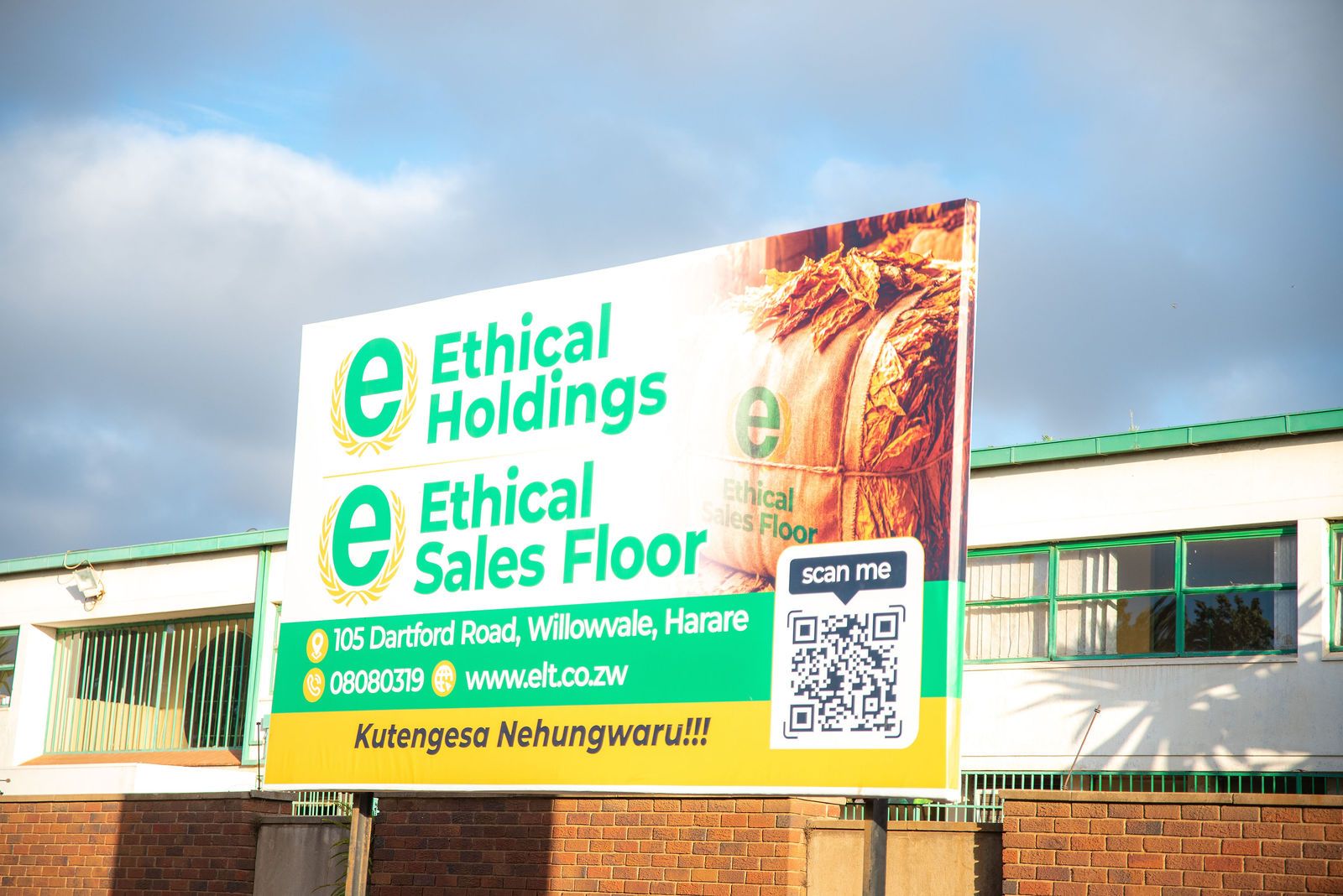 The Ethical Holdings and Ethical Sales Floor billboard in golden light